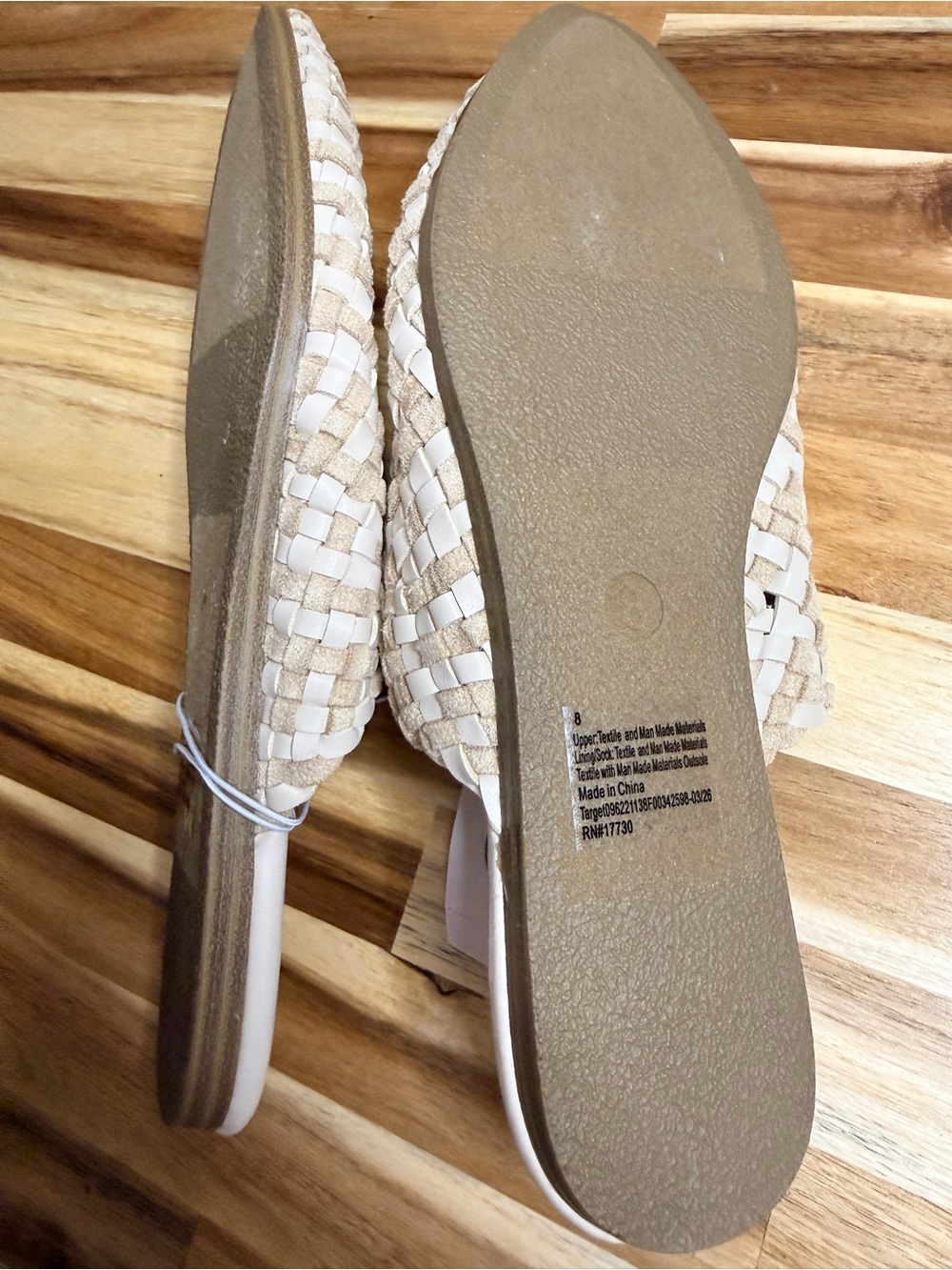 Universal Thread Beige Woven Pointed Slip-On Mules - Picture 4 of 5
